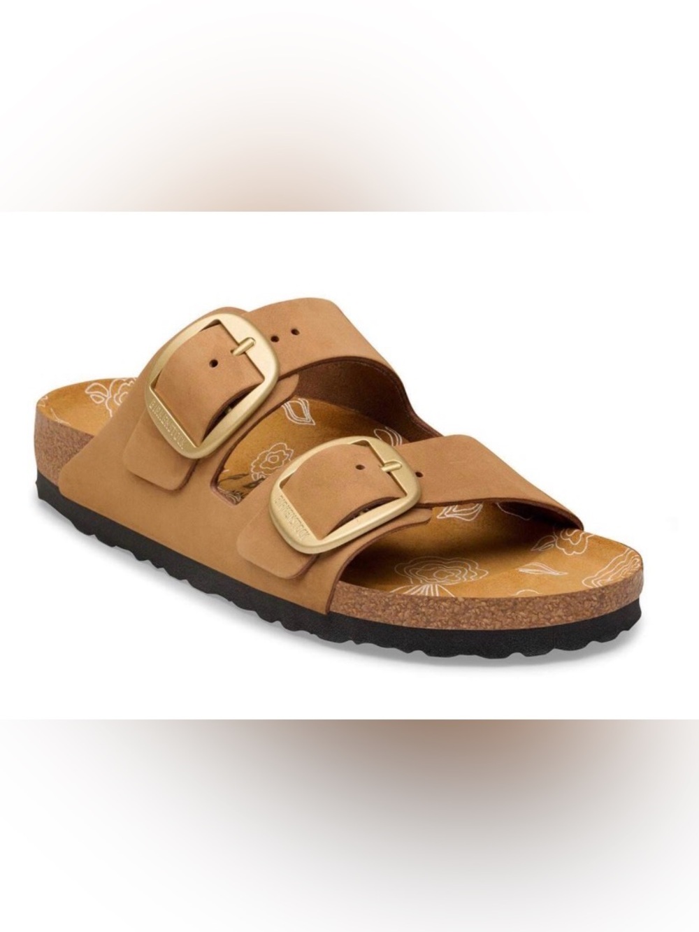 Women’s Birkenstock Tan Big Buckle Slide Sandal